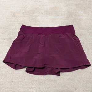 Lululemon Pace Rival Skirt II 4-way Stretch Marvel Purple Maroon Women's 6